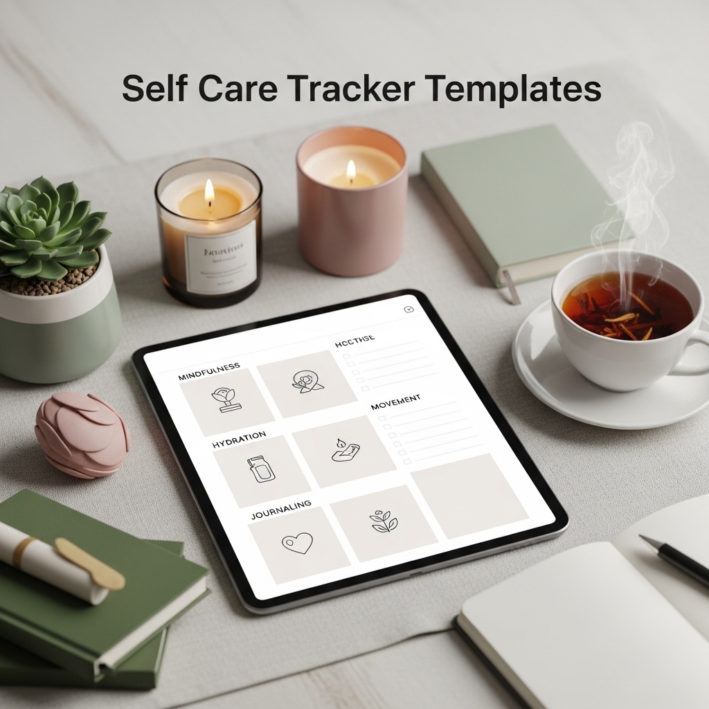 Self Care Tracker Templates