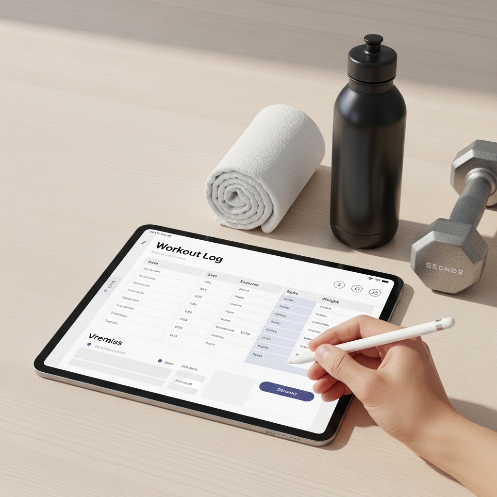 Workout Log Canva Template